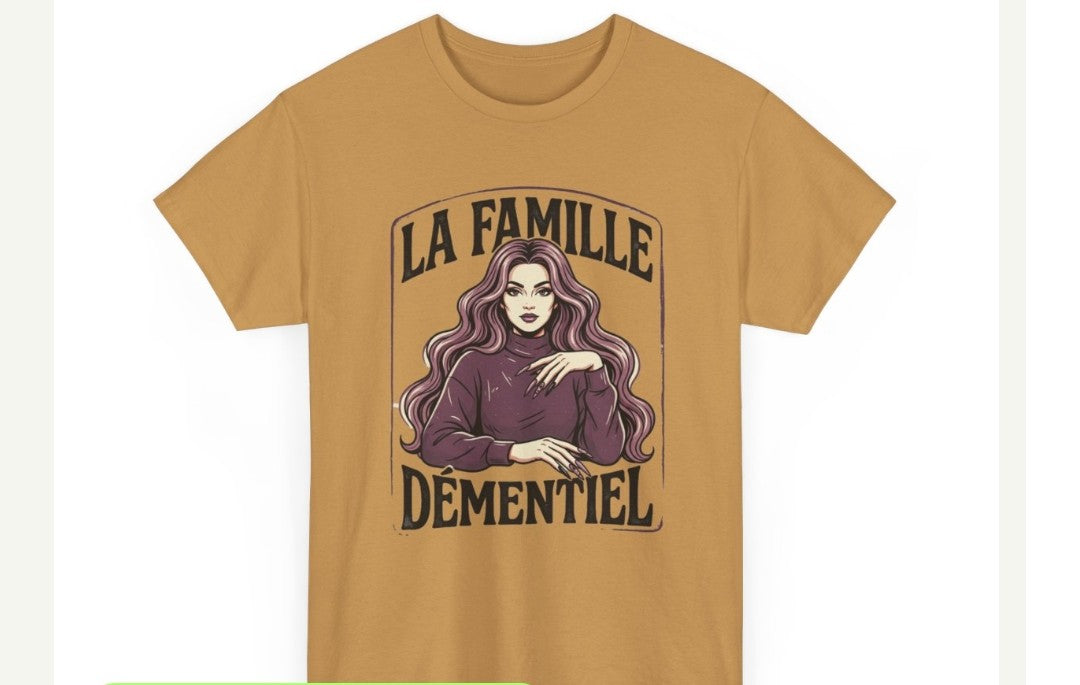 T-shirt stylé illustrer-La Famille Démentiel : autoportrait féminin