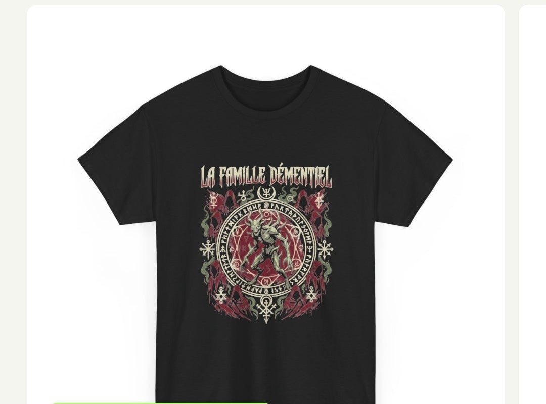 T-shirt Dark Fantasy-La Famille Démentiel :invocation