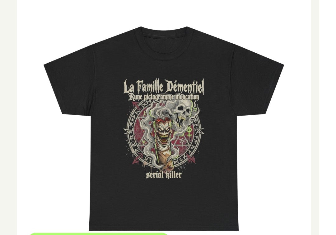 T-shirt Dark Fantasy-La Famille Démentiel : cigarette kliller