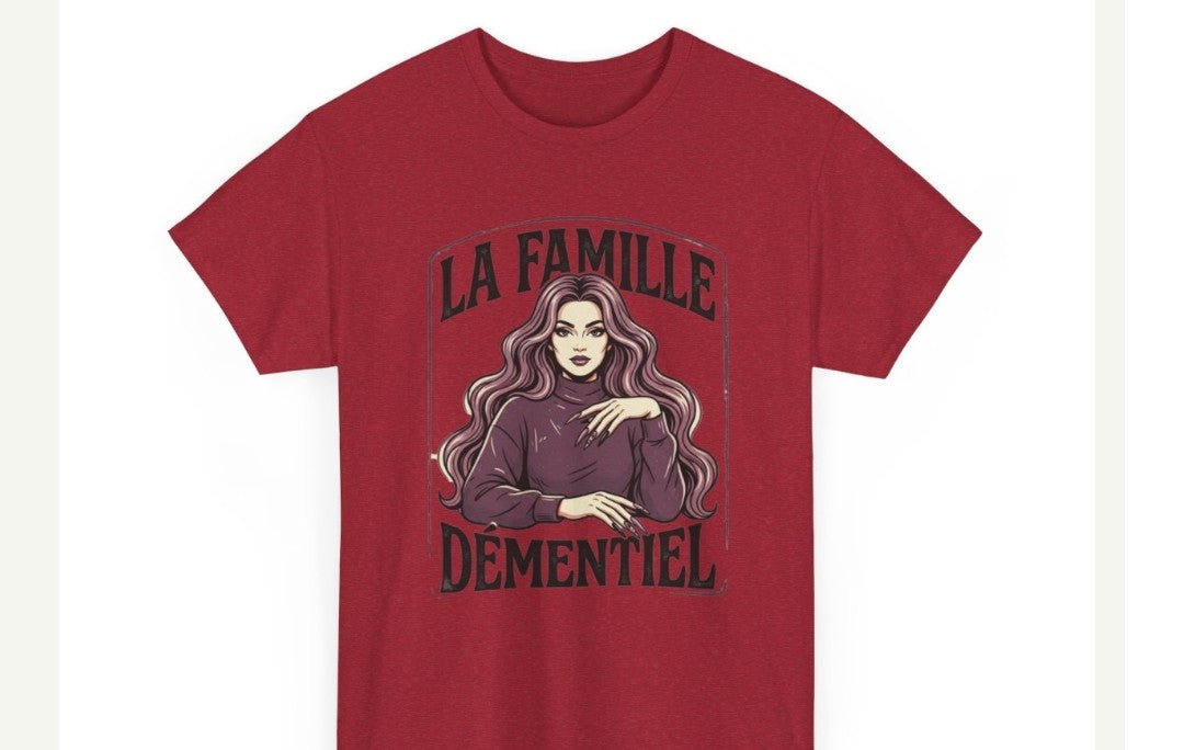 T-shirt stylé illustrer-La Famille Démentiel : autoportrait féminin