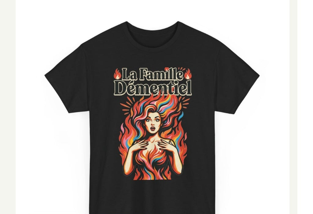 T-shirt Fantasy-La Famille Démentiel: Féminin Feu
