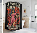 Rideau douche dark Fantasy-La Famille Démentiel : les créature du couloirs