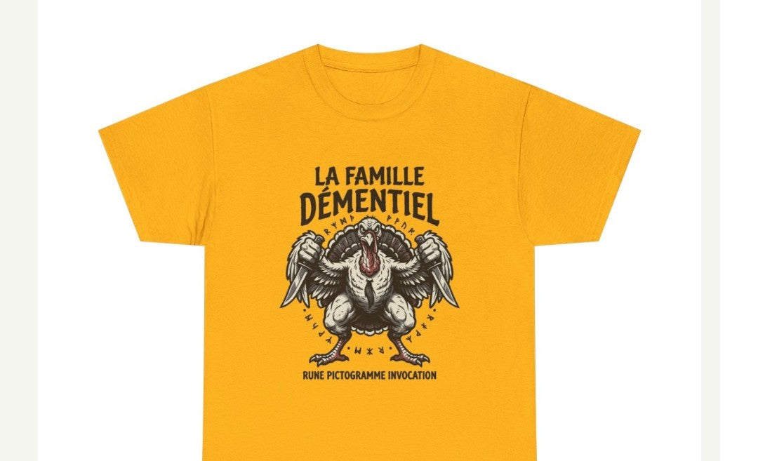 T-shirt Dark Fantasy-La Famille Démentiel : dinde radioactif ,mutants