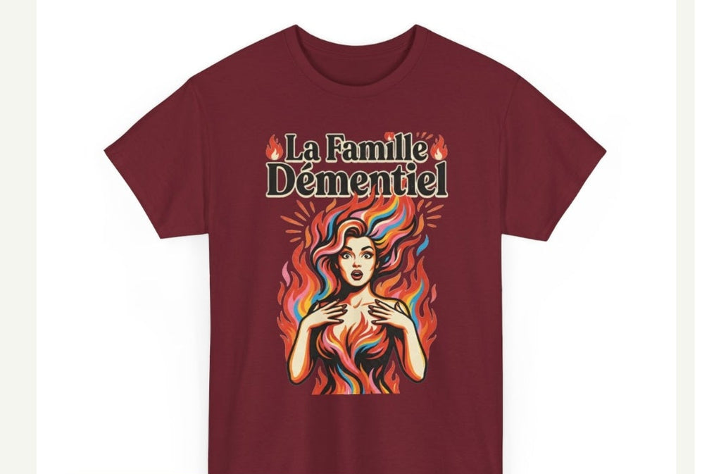 T-shirt Fantasy-La Famille Démentiel: Féminin Feu