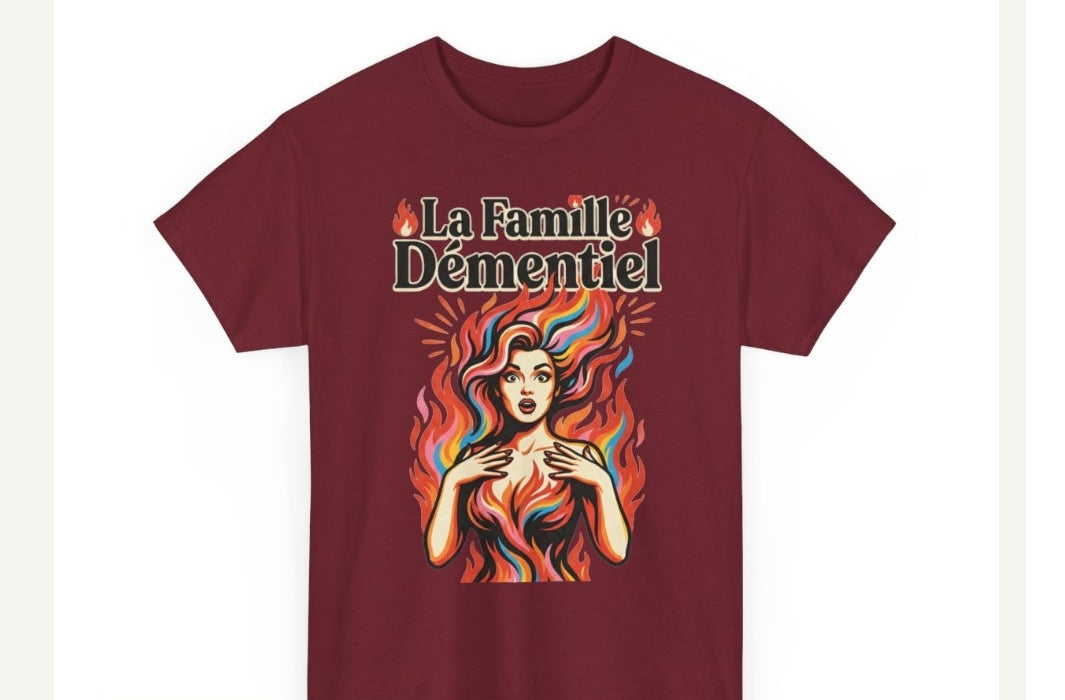 T-shirt Fantasy-La Famille Démentiel: Féminin Feu