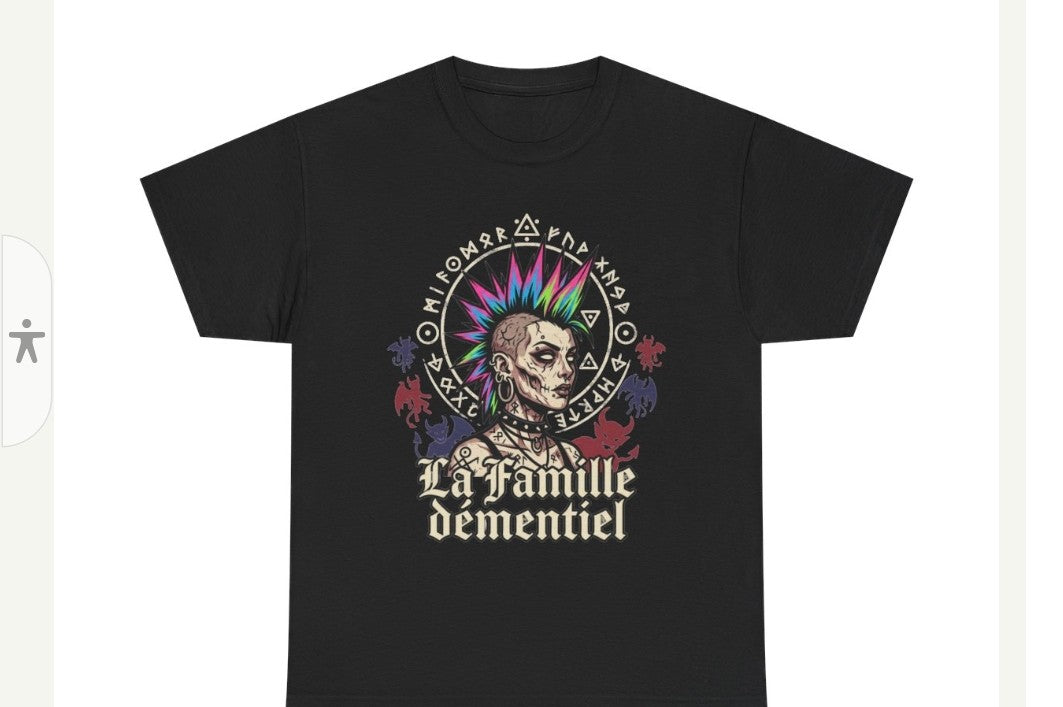 T-shirt Dark Fantasy-La Famille Démentiel :punk