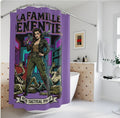 Rideau douche dark Fantasy-La Famille Démentiel :tueuse de zombies école mauve