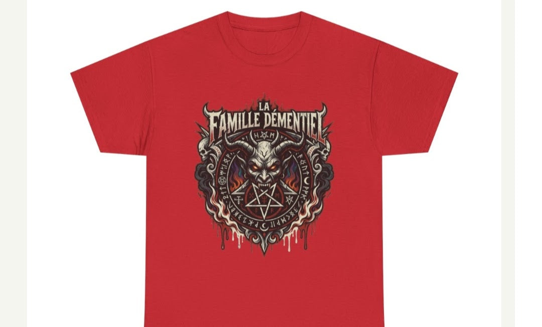 T-shirt Dark Fantasy-La Famille Démentiel : satan