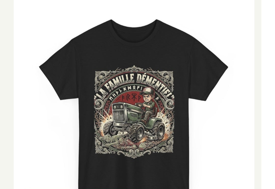T-shirt Dark Fantasy-La Famille Démentiel : zombie boy killer